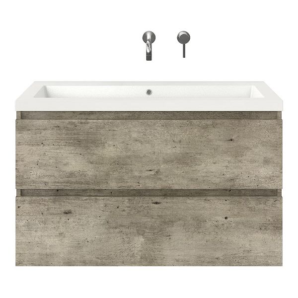 Elena badmeubel 100 cm steigerhout licht grijs
