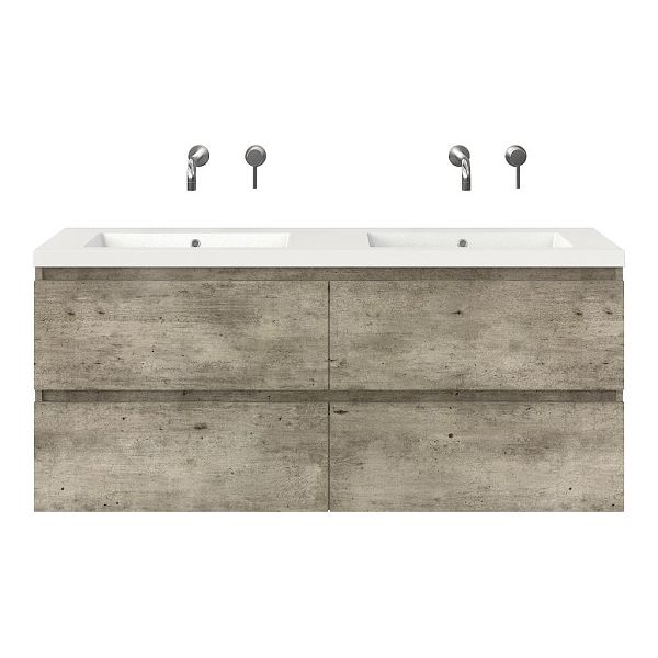 Elena badmeubel 140 cm steigerhout licht grijs