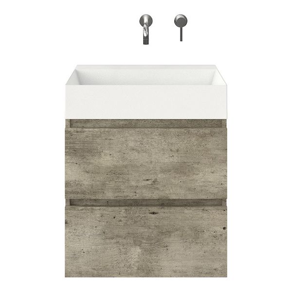 Elena badmeubel 60 cm steigerhout licht grijs