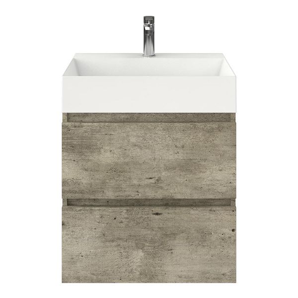 Elena badmeubel 60 cm steigerhout licht grijs