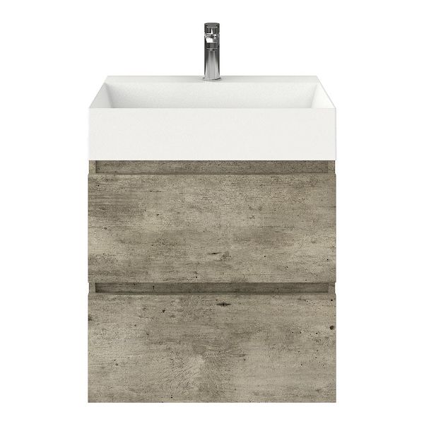 Elena badmeubel 60 cm steigerhout licht grijs