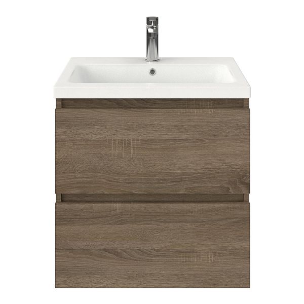 Elena badmeubel 60 cm eiken donker