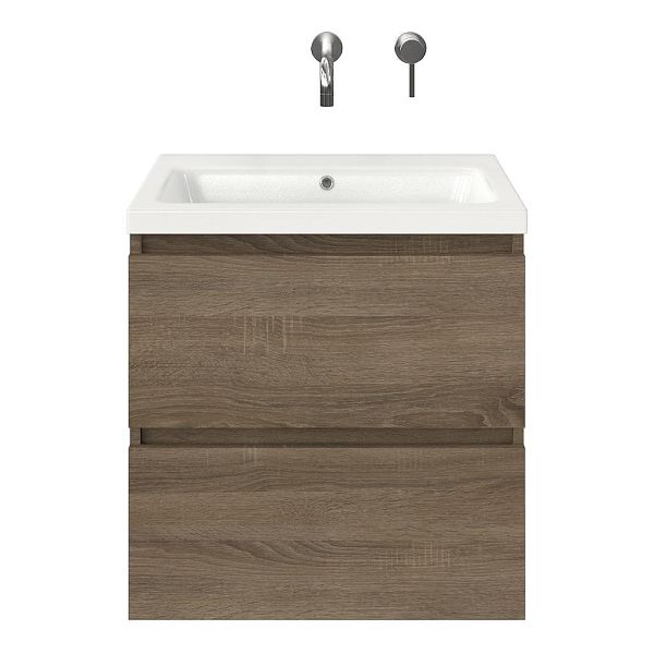 Elena badmeubel 60 cm eiken donker