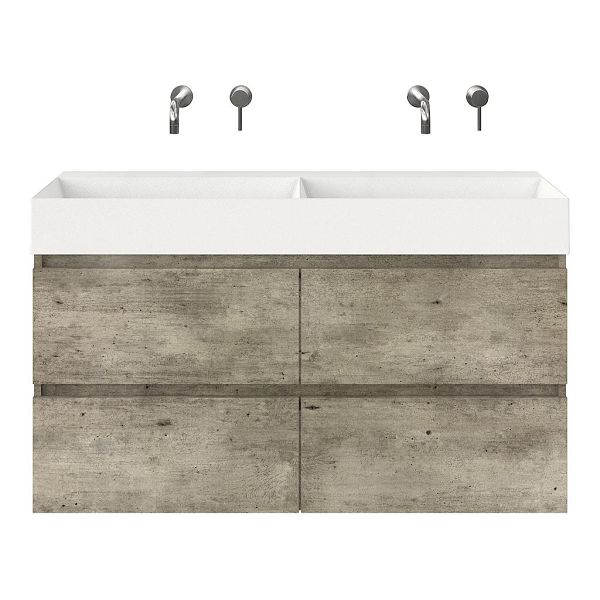 Elena badmeubel 120 cm steigerhout licht grijs