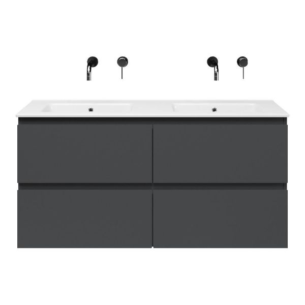 Gisella badmeubel 120 cm antraciet mat