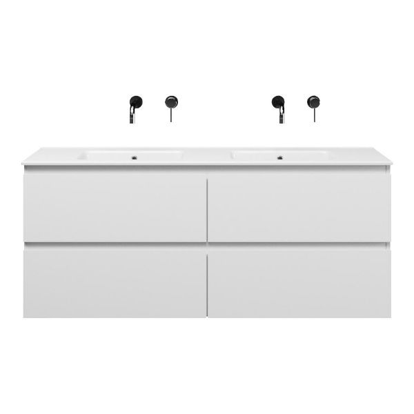 Gisella badmeubel 140 cm wit mat