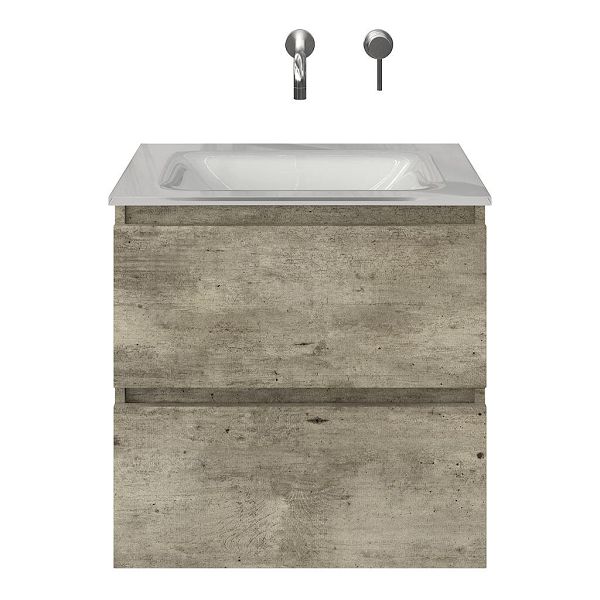 Elena badmeubel 60 cm steigerhout licht grijs