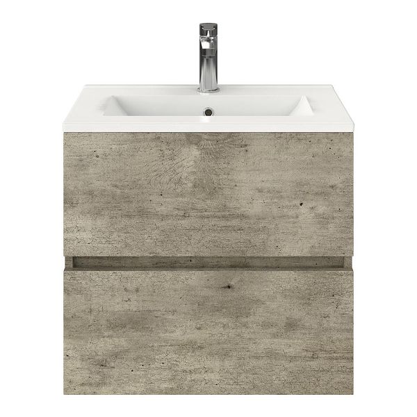 Fabia badmeubel 60 cm steigerhout licht grijs