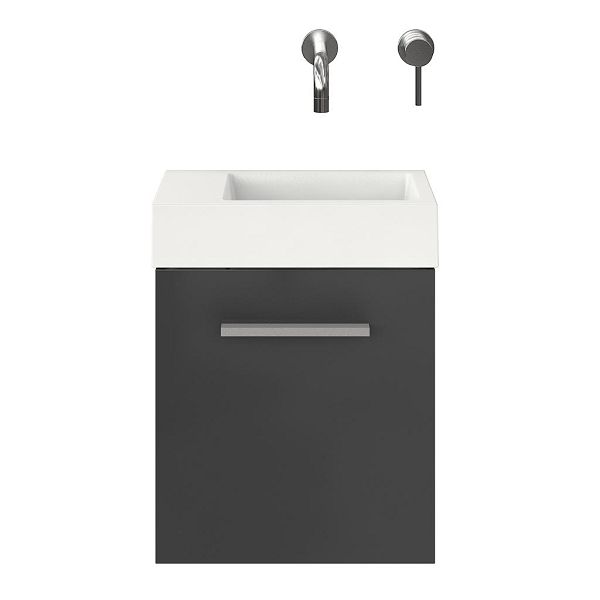 Giada fonteinmeubel 40 cm hoogglans antraciet