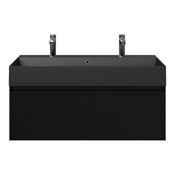 Solo badmeubel 100 cm zwart mat