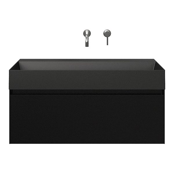 Solo badmeubel 100 cm zwart mat