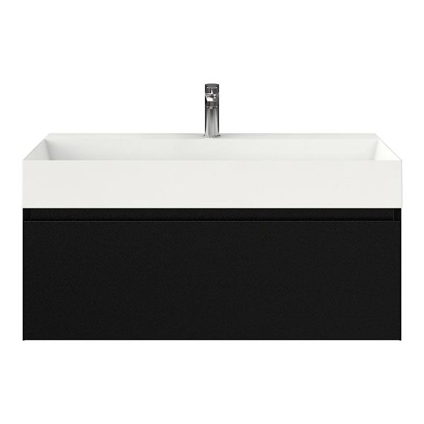 Solo badmeubel 100 cm zwart mat