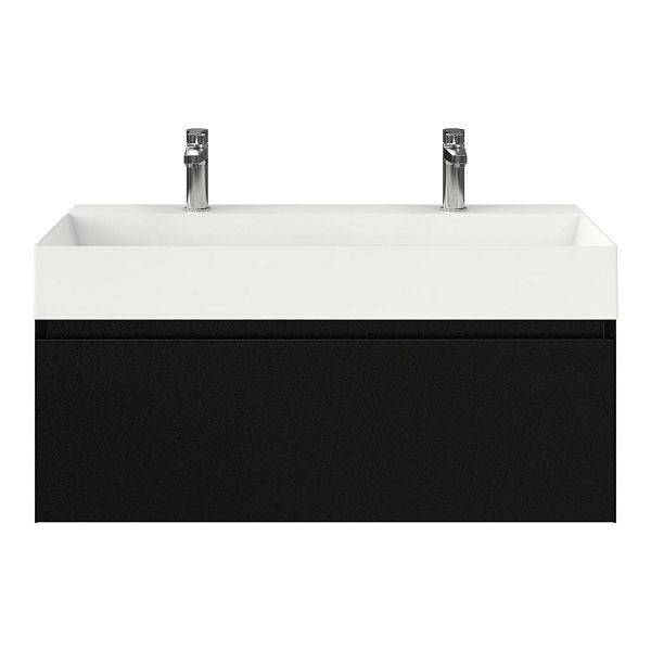 Solo badmeubel 100 cm zwart mat
