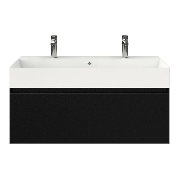 Solo badmeubel 100 cm zwart mat