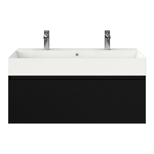 Solo badmeubel 100 cm zwart mat