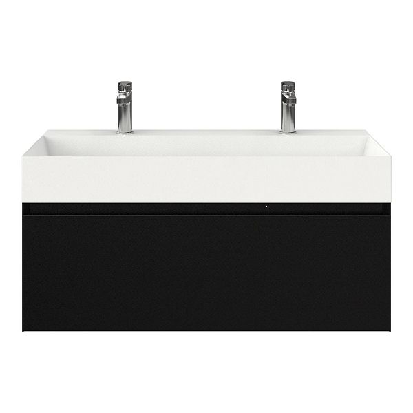 Solo badmeubel 100 cm zwart mat