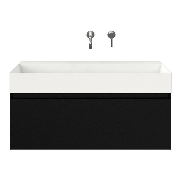 Solo badmeubel 100 cm zwart mat