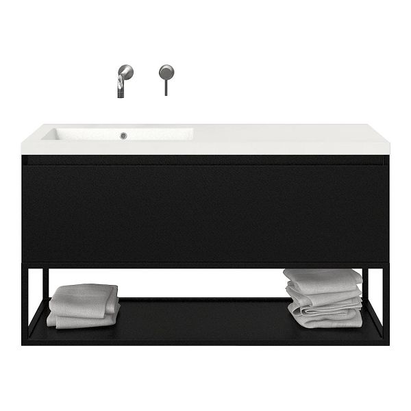 Solo badmeubel 120 cm zwart mat