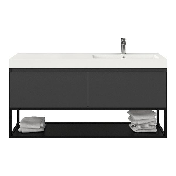 Solo badmeubel 140 cm antraciet mat