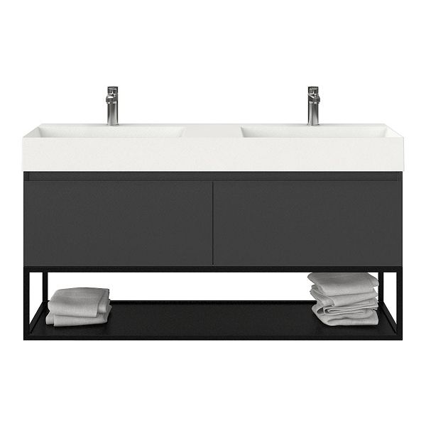 Solo badmeubel 140 cm antraciet mat