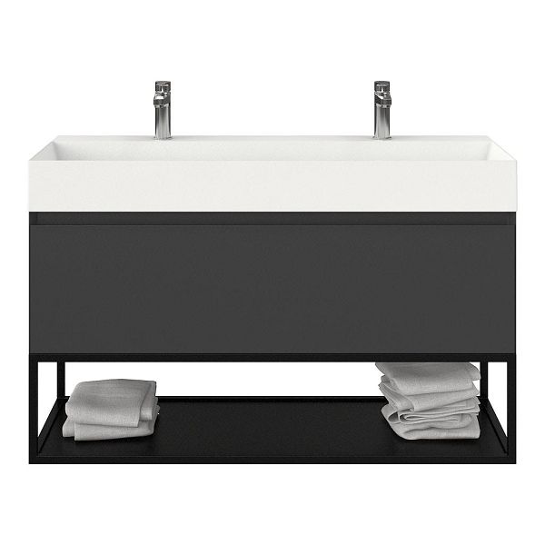 Solo badmeubel 120 cm antraciet mat