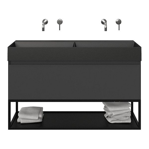 Solo badmeubel 120 cm antraciet mat