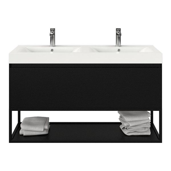Solo badmeubel 120 cm zwart mat