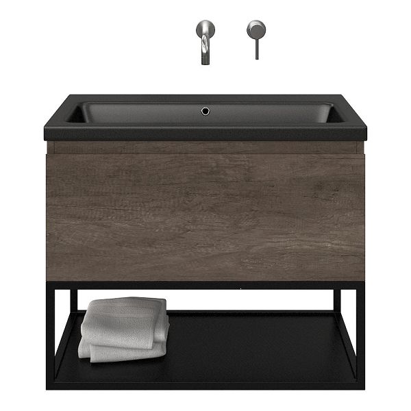 Solo badmeubel 80 cm olm donker grijs