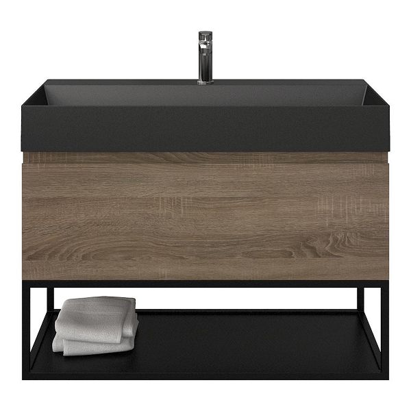 Solo badmeubel 100 cm eiken donker