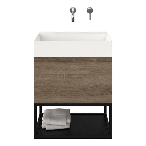 Solo badmeubel 60 cm eiken donker