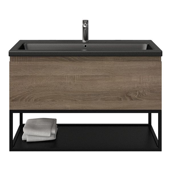 Solo badmeubel 100 cm eiken donker
