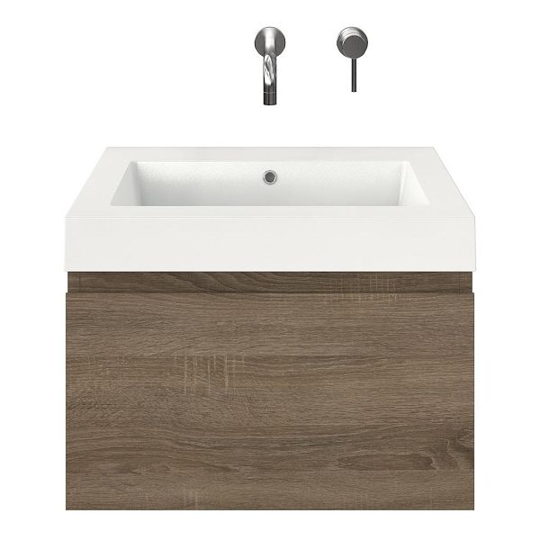 Solo badmeubel 60 cm eiken donker
