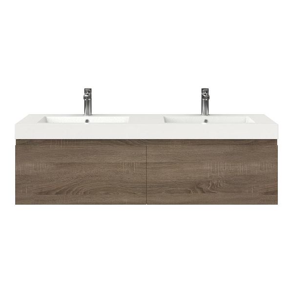 Solo badmeubel 140 cm eiken donker