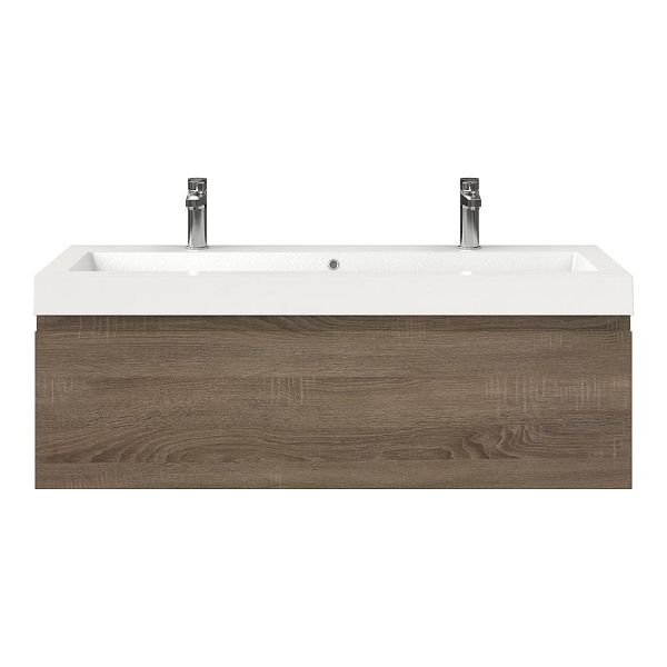 Solo badmeubel 120 cm eiken donker