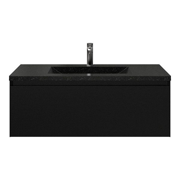 Solo badmeubel 100 cm zwart mat