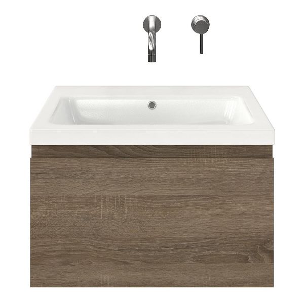 Solo badmeubel 60 cm eiken donker