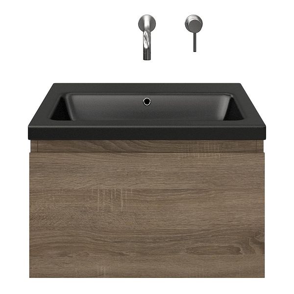 Solo badmeubel 60 cm eiken donker