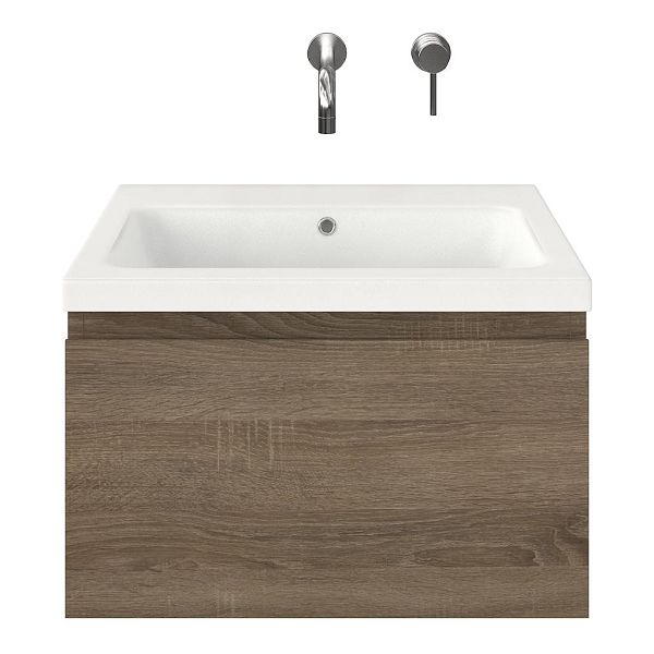 Solo badmeubel 60 cm eiken donker