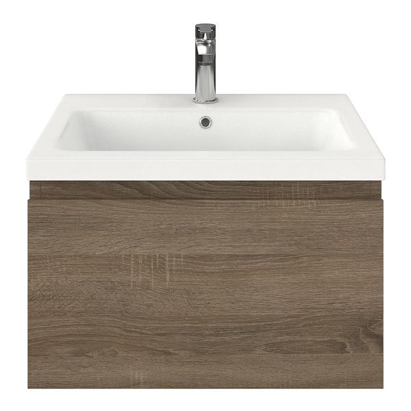 Solo badmeubel 60 cm eiken donker