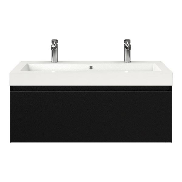 Solo badmeubel 100 cm zwart mat