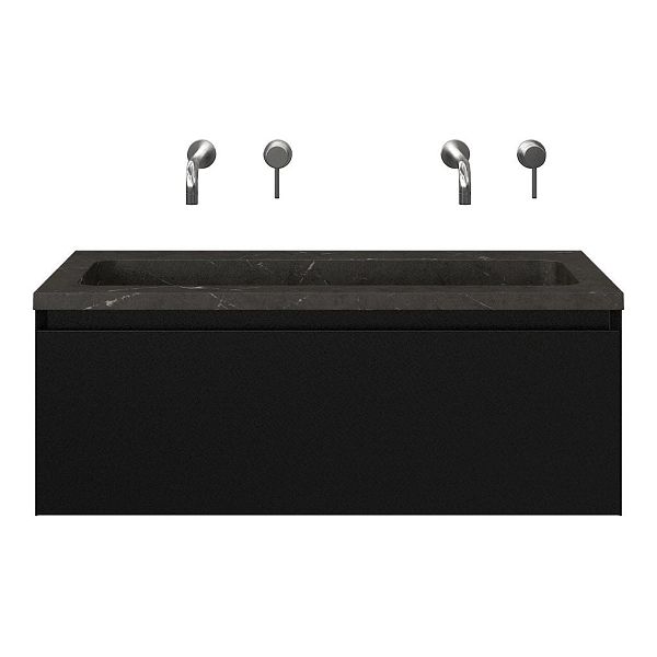Solo badmeubel 100 cm zwart mat