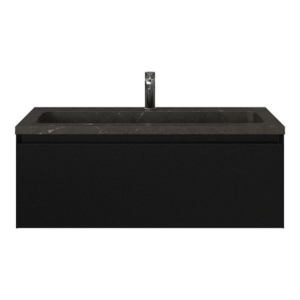 Solo badmeubel 100 cm zwart mat