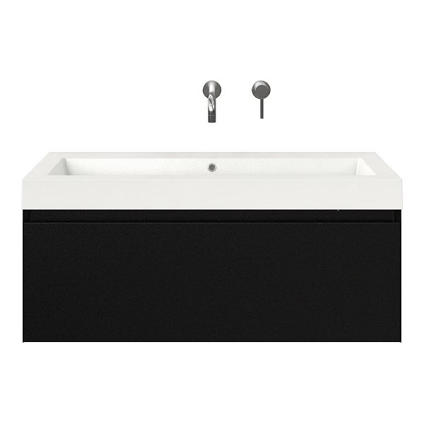 Solo badmeubel 100 cm zwart mat