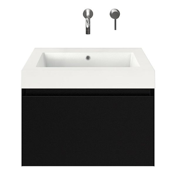 Solo badmeubel 60 cm zwart mat