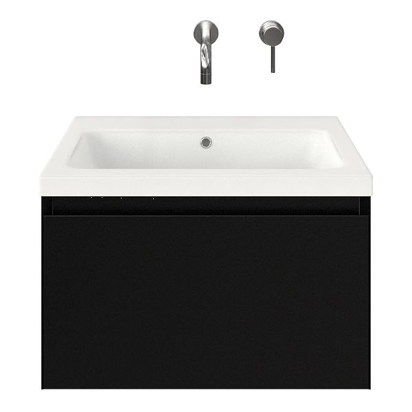 Solo badmeubel 60 cm zwart mat