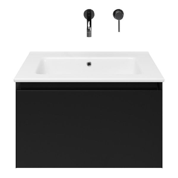 Solo badmeubel 60 cm zwart mat