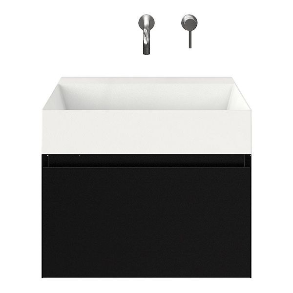 Solo badmeubel 60 cm zwart mat