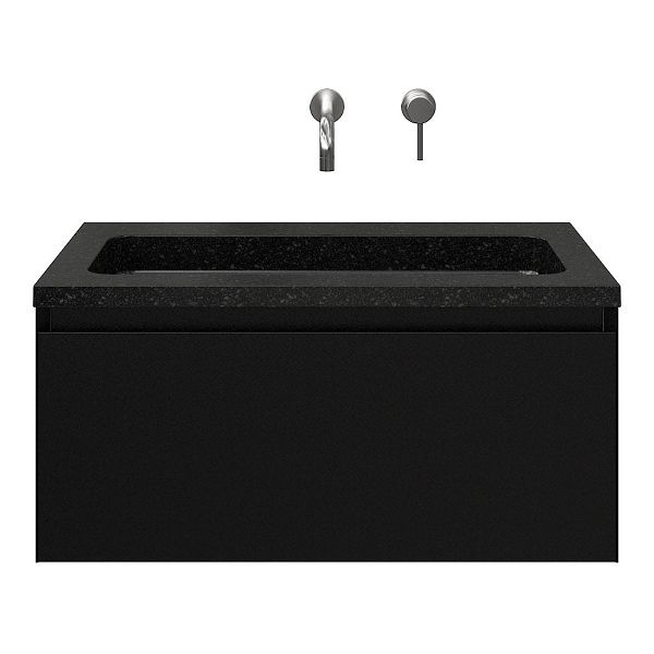 Solo badmeubel 80 cm zwart mat