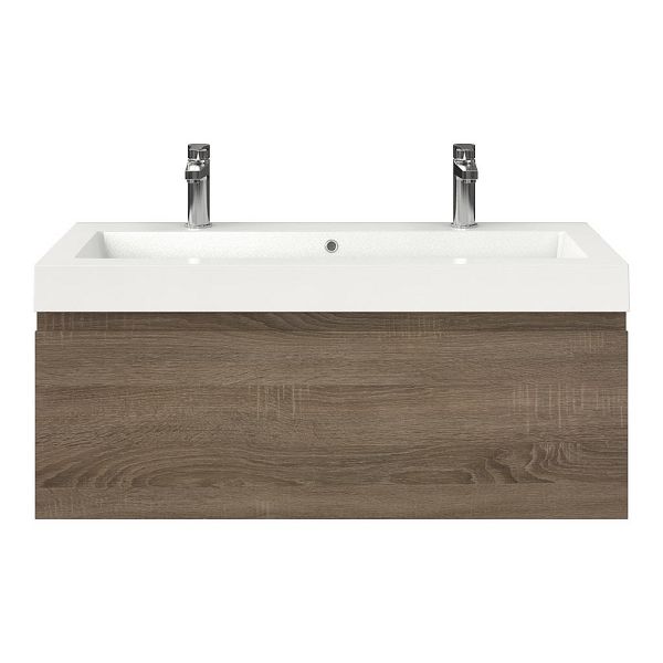 Solo badmeubel 100 cm eiken donker