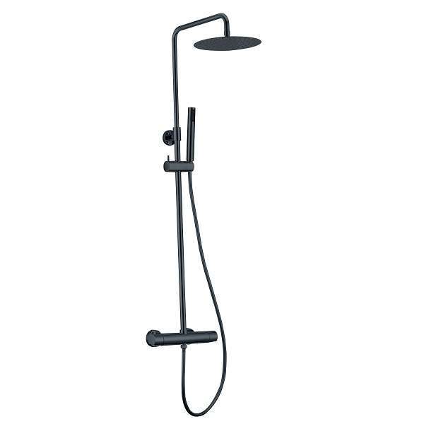 Gero regendoucheset gunmetal donker grijs